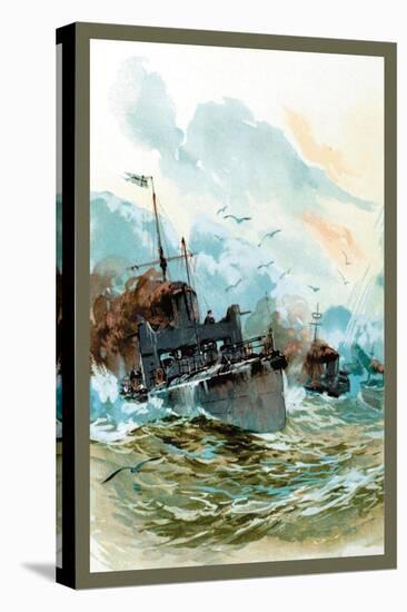 U.S. Navy: Rough Seas-Willy Stower-Stretched Canvas