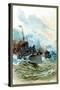 U.S. Navy: Rough Seas-Willy Stower-Stretched Canvas