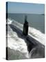 U.S. Navy Sailors Man a Topside Watch Onboard the Attack Submarine USS Albany-Stocktrek Images-Stretched Canvas