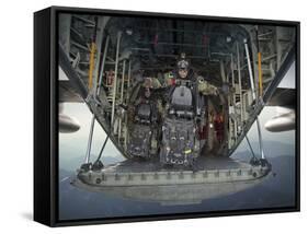 U.S. Navy SEALs Combat Diver Prepares For HALO Jump Operations from a C-130 Hercules-Stocktrek Images-Framed Stretched Canvas