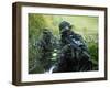 U.S. Navy SEALs Cross Through a Stream During Combat Operations-Stocktrek Images-Framed Photographic Print