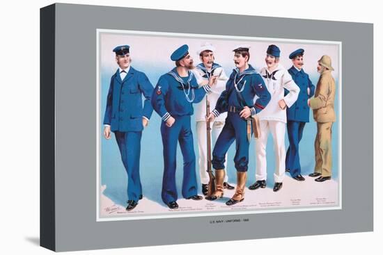 U.S. Navy: Uniforms, 1899-Willy Stower-Stretched Canvas