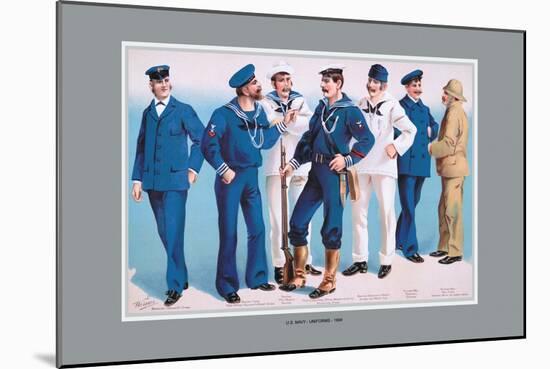 U.S. Navy: Uniforms, 1899-Willy Stower-Mounted Art Print