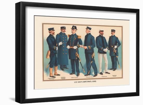 U.S. Navy Uniforms 1899-Werner-Framed Art Print