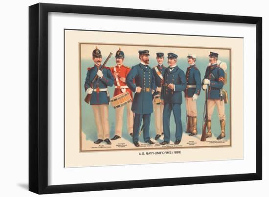 U.S. Navy Uniforms 1899-Werner-Framed Art Print