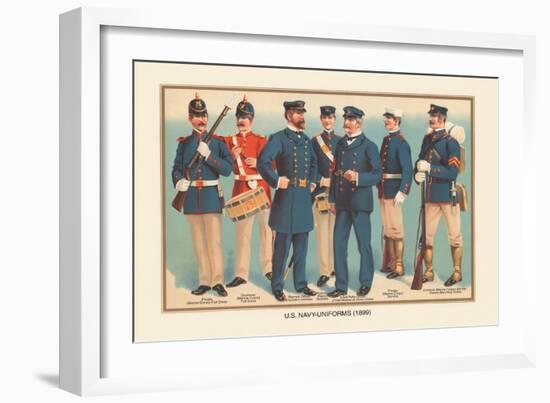 U.S. Navy Uniforms 1899-Werner-Framed Art Print