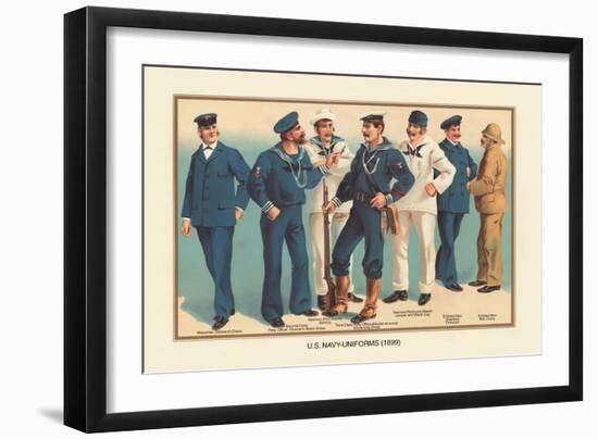 U.S. Navy Uniforms 1899-Werner-Framed Art Print