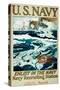 U.S. Navy WWI Recruitment Poster-Henry Reuterdahl-Stretched Canvas