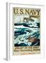U.S. Navy WWI Recruitment Poster-Henry Reuterdahl-Framed Giclee Print