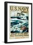 U.S. Navy WWI Recruitment Poster-Henry Reuterdahl-Framed Giclee Print