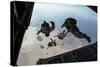 U.S. Pararescuemen and U.S. Marines Jump from a Hc-130 over Djibouti-Stocktrek Images-Stretched Canvas