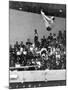 U.S. Platform Diver Frank Gorman Competing in Olympics-Art Rickerby-Mounted Premium Photographic Print