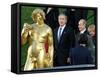 U.S. President George W. Bush, Russian President Vladimir Putin, Russian First Lady Lyudmila Putin-null-Framed Stretched Canvas