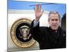 U.S. President George W. Bush Waves as He Steps out of the Air Force One-null-Mounted Photographic Print