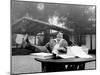 U.S. President Ronald Reagan Shows His Boot Following the Signing of His Tax Bill-null-Mounted Photographic Print