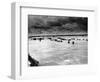 U.S. Reinforcements Wade Through the Surf as They Land at Normandy-null-Framed Photographic Print