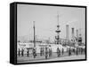 U.S.S. Brooklyn, Marine Guard Signal Drill-null-Framed Stretched Canvas