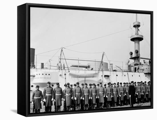 U.S.S. Brooklyn, Marine Guard-null-Framed Stretched Canvas