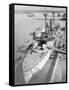 U.S.S. Charleston in San Francisco Harbor-null-Framed Stretched Canvas