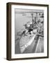 U.S.S. Charleston in San Francisco Harbor-null-Framed Photo