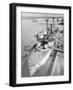 U.S.S. Charleston in San Francisco Harbor-null-Framed Photo