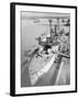 U.S.S. Charleston in San Francisco Harbor-null-Framed Photo