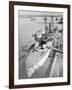 U.S.S. Charleston in San Francisco Harbor-null-Framed Photo