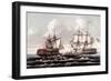 U.S.S. Constitution Defeating the H.M.S. Guerriere, War of 1812-Thomas Birch-Framed Giclee Print