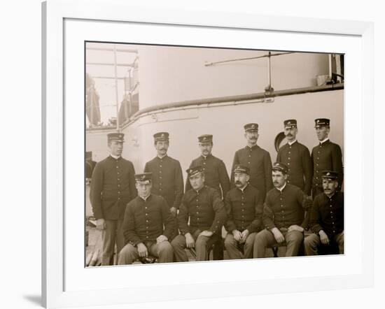 U.S.S. Indiana, Group of Marines-null-Framed Photo