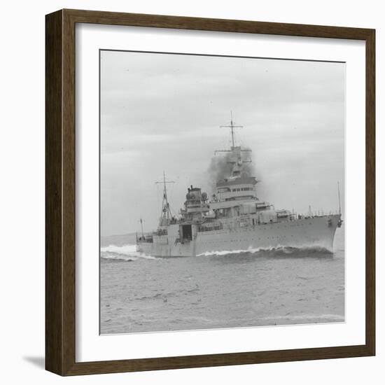 U.S.S. Indianapolis Sailing-null-Framed Photographic Print