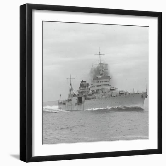 U.S.S. Indianapolis Sailing-null-Framed Photographic Print