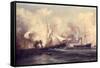 U.S.S. Kearsarge Sinking the Alabama, 19th June 1864-Xanthus Russell Smith-Framed Stretched Canvas