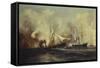 U.S.S. Kearsarge Sinking the Alabama-Xanthus Russell Smith-Framed Stretched Canvas