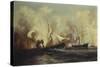 U.S.S. Kearsarge Sinking the Alabama-Xanthus Russell Smith-Stretched Canvas