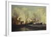 U.S.S. Kearsarge Sinking the Alabama-Xanthus Russell Smith-Framed Giclee Print