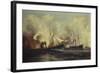 U.S.S. Kearsarge Sinking the Alabama-Xanthus Russell Smith-Framed Giclee Print