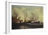 U.S.S. Kearsarge Sinking the Alabama-Xanthus Russell Smith-Framed Giclee Print