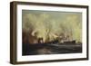 U.S.S. Kearsarge Sinking the Alabama-Xanthus Russell Smith-Framed Giclee Print