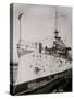 U.S.S. Maryland in Dry Dock, Charlestown Navy Yard-null-Stretched Canvas