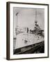 U.S.S. Maryland in Dry Dock, Charlestown Navy Yard-null-Framed Photo