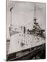 U.S.S. Maryland in Dry Dock, Charlestown Navy Yard-null-Mounted Photo