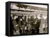 U.S.S. Massachusetts, 6 Inch Gun and Crew-null-Framed Stretched Canvas