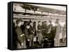 U.S.S. Massachusetts, 6 Inch Gun and Crew-null-Framed Stretched Canvas