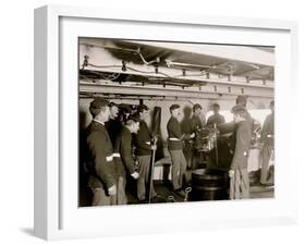 U.S.S. Massachusetts, 6 Inch Gun and Crew-null-Framed Photo