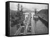 U. S. S. Missouri and U. S. S. Ohio at the Panama Canal-null-Framed Stretched Canvas