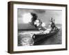 U.S.S. Missouri Firing its Guns-null-Framed Photographic Print