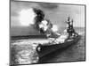 U.S.S. Missouri Firing its Guns-null-Mounted Photographic Print