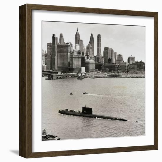 U.S.S. Nautilus Floating in New York Harbor-null-Framed Photographic Print