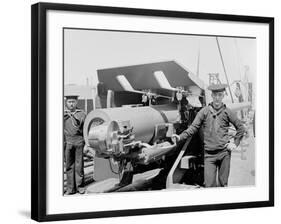 U.S.S. New Orleans, 6 Inch Gun-null-Framed Photo