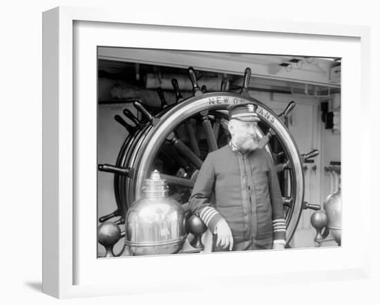 U.S.S. New Orleans, Capt. Edwin Longnecker-null-Framed Photo